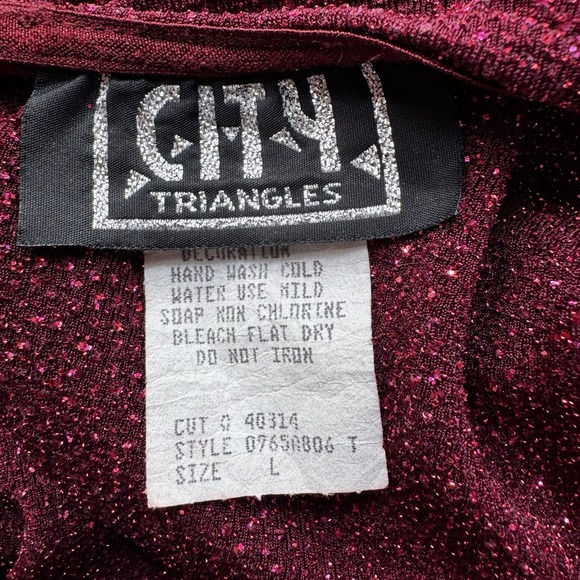 City Triangles Vtg 90s Sparkle Ruched One Shoulder Maxi Gown Dress Size Large - Picture 2 of 12